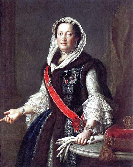 Pietro Antonio Rotari Queen Maria Josepha in Polish costume. Norge oil painting art